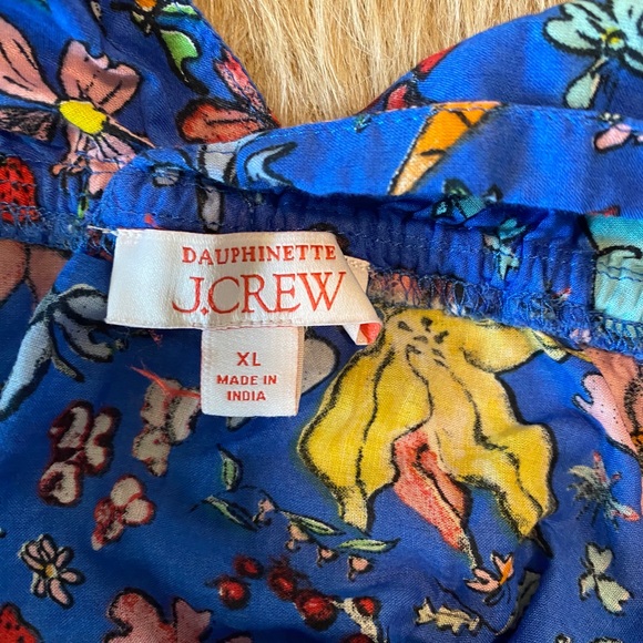 J.Crew Dauphinette X Tie-Shoulder Maxi Cover-Up Dress Cornucopia Floral XL $248 - Picture 9 of 10